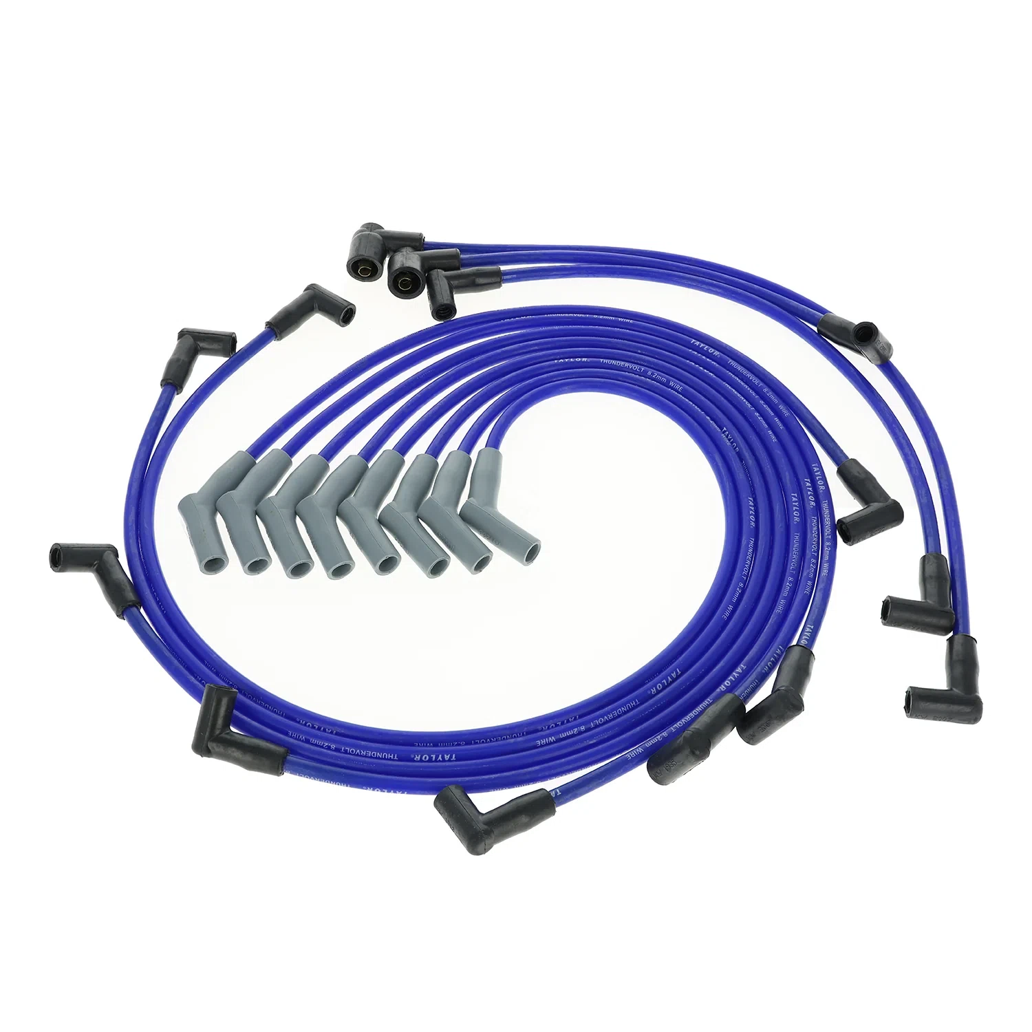 Spark Plug Wire Set Universal 8.2mm Silicone Thundervolt 40 ohm_ft Blue 84655